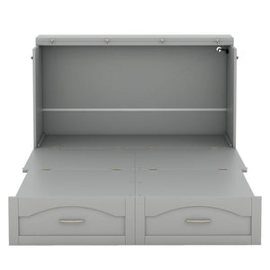 Murphy Wall Bed With Drawer And A Set Of Sockets & USB Ports, Pulley Structure Design by Couch.com