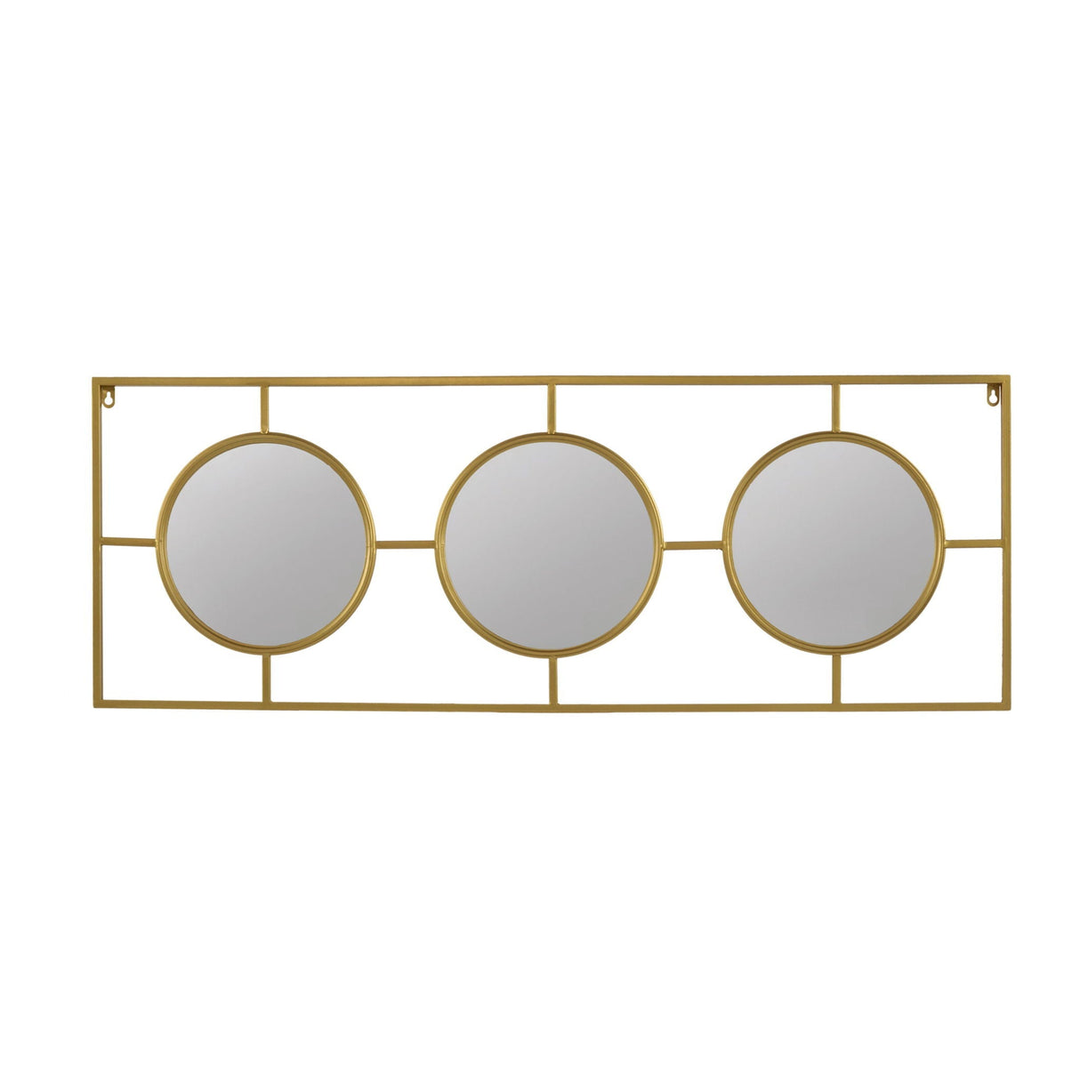 3 Mirror Piece Wall Mirror in Rectangular Frame