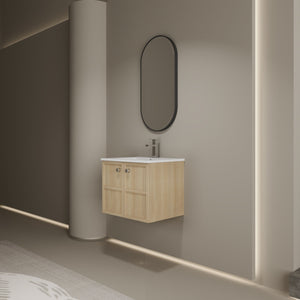 Wall Mounted Bathroom Vanity With Ceramic Sink And 2 Soft Closing Doors by Couch.com