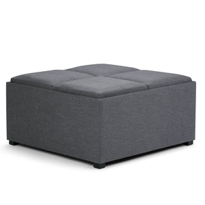 Avalon - Square Coffee Table, Storage Ottoman by Couch.com
