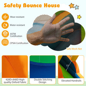 8-in-1 Inflatable Bounce House Water Park without Blower