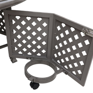 Cast Aluminum Propane Gas Firepit Table, Chat Height - Gray by Couch.com
