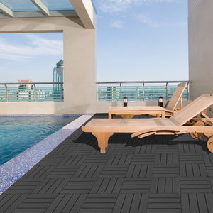 Plastic Interlocking Deck Tiles, Patio Flooring Outdoor Waterproof All Weather Use by Couch.com