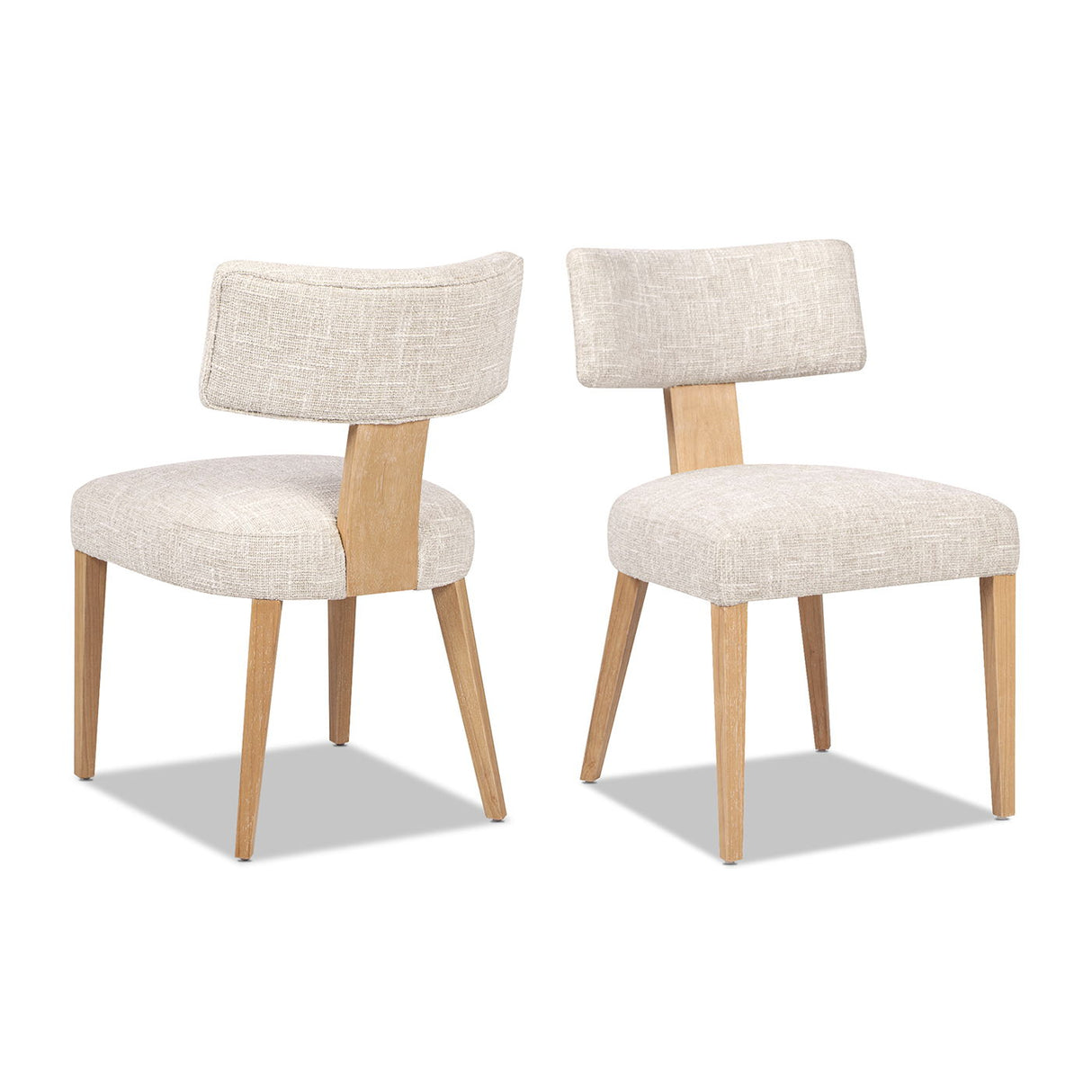 Louise - Split Back Upholstered Dining Side Chair (Set of 2) - Travertine Beige by Couch.com