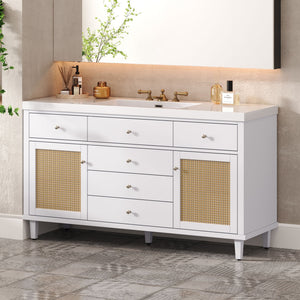Modern Bathroom Vanity With Sink, Soft Close Drawers