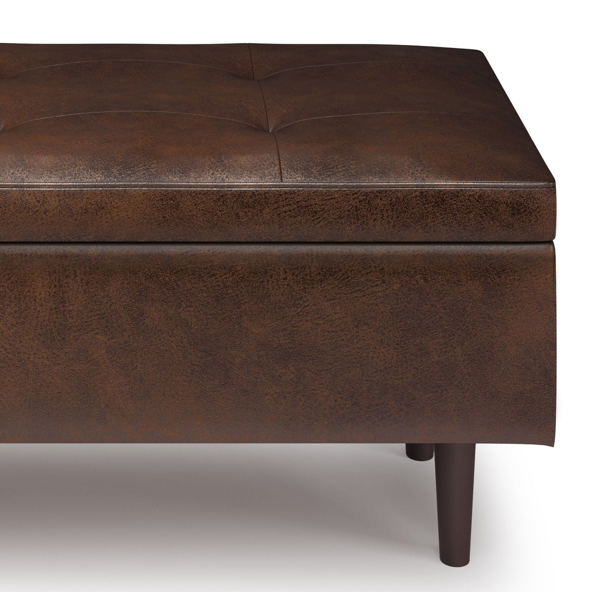 Shay - Large Square Coffee Table Storage Ottoman Mid-Century Style by Couch.com