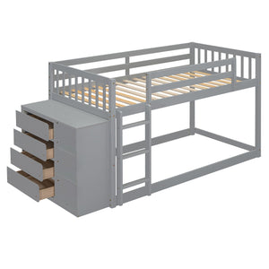Bunk Bed With 4 Drawers And 3 Shelves by Couch.com