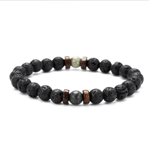 Epic Legendary Volcanic Stone Bracelet For Men And Women Lava Stone Stretch Yoga Bead Bracelet