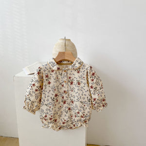 Baby Girl Cotton Print Romper Triangle Jumpsuit