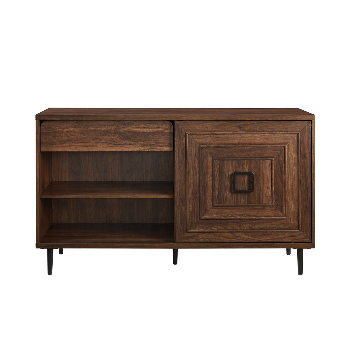 Contemporary Sliding Door Sideboard With Detail - Dark Walnut by Couch.com