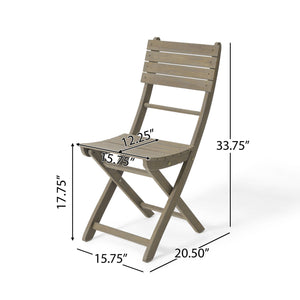 Positano 4 Piece Foldable Chair Set - Gray