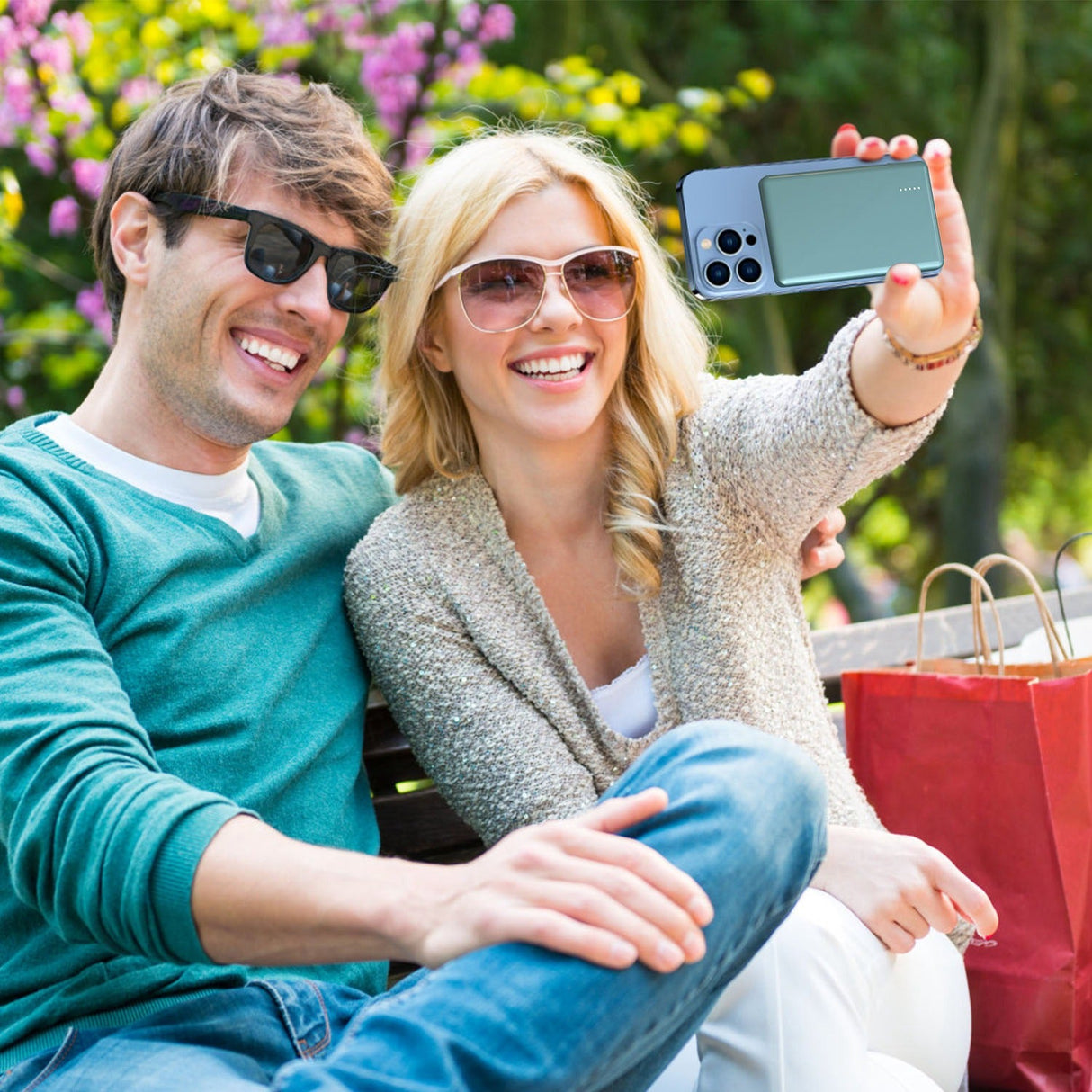 2 In 1 5000mAh 8MM Slim MagSafe Wireless Power Bank PD20W Magnetic Fast Charger Portable Phone Charger Fit for IOS Phone 15 14 13 12 Series And More by DirectDeals