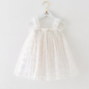 Summer Girls' Sweet Spaghetti-strap Gauze Skirt