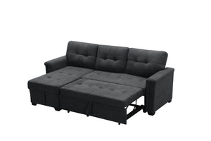Ashlyn - Sleeper Sectional Sofa Chaise With USB Charger And Tablet Pocket - Dark Gray by Couch.com