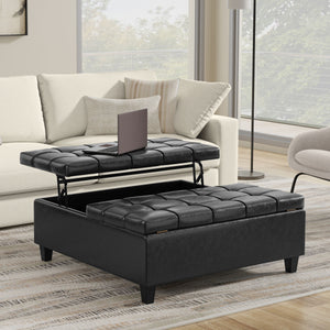 Harrison - Upholstered Coffee Table Storage Ottoman by Couch.com