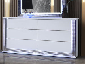 Moon - Smooth Dresser With LED - White by Couch.com