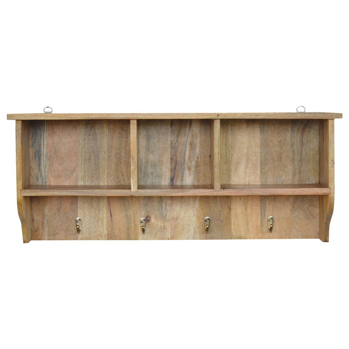 Floating Coat Rack With 3 Shelves - Beige by Couch.com