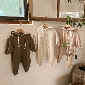 Long Sleeved Hoodie With Zipper For Baby Jumpsuit