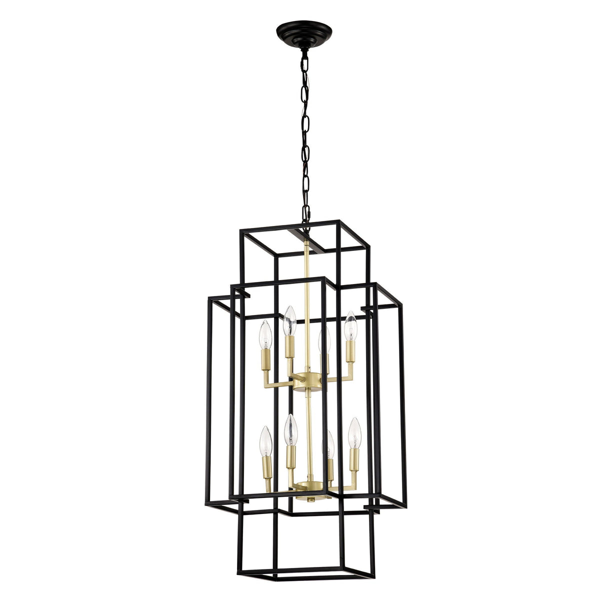 8 Light Lantern Chandelier Lighting, Entryway Chandeliers For High Ceilings, Chandeliers For Dining Room, Foyer, Entry, Staircase, Hallway, Height Adjustable (E12 Bulbs Not Included) by Couch.com