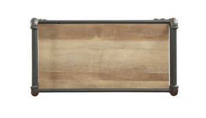 Itzel Antique Bookshelf - Gray / Oak