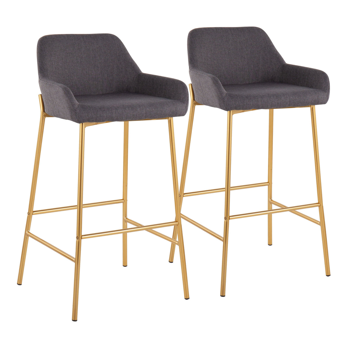 Daniella - Contemporary / Glam Fixed Height Bar Stool (Set of 2) by Couch.com