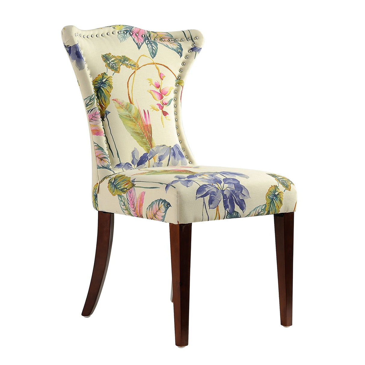 Paradise - Upholstered Accent Chair Printed On - Off-White Floral by Couch.com