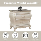 Chantelle - Nightstand With Granite Top - White by Couch.com