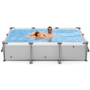 690/978/1158/1617 Gal Outdoor Family Swimming Pool with Metal Frame-10 ft