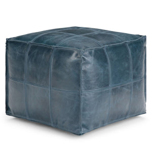 Manning - Square Pouf - Teal by Couch.com