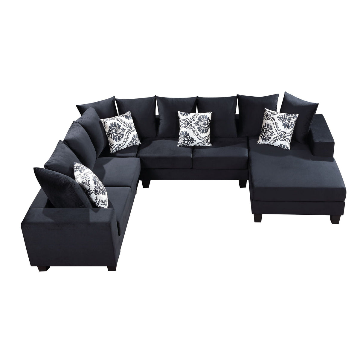 Modern U Shape Sectional Sofa Corner Couch With Lots Of Pillows Included, Elegant And Functional by Couch.com