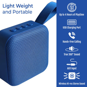 2-in-1 Wireless Charging Alarm Clock and Hi-Res Portable Speaker