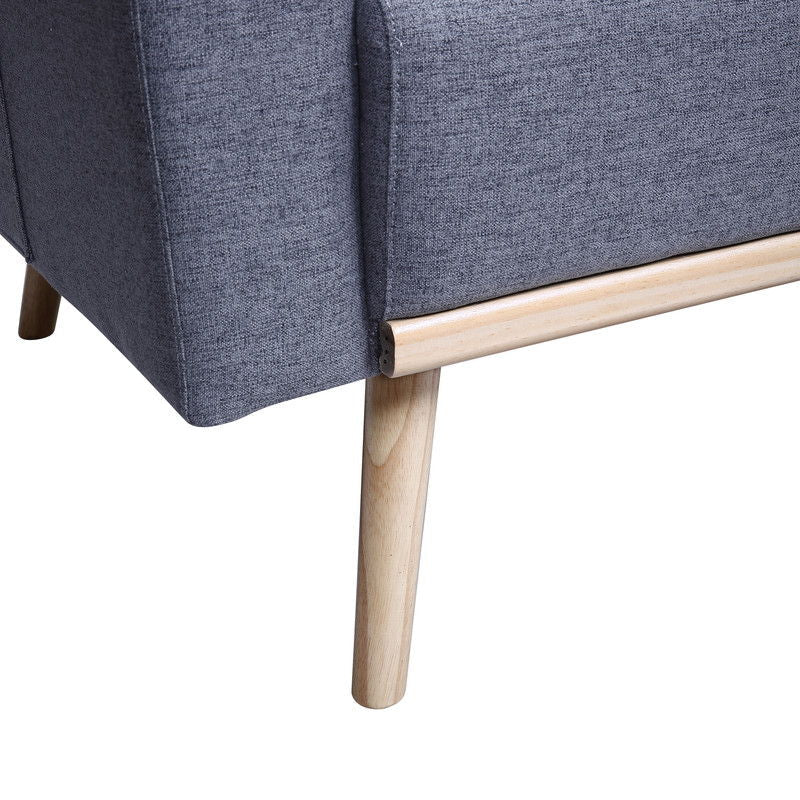 Easton - Linen Fabric Chair With USB Charging Ports Pockets And Pillows by Couch.com