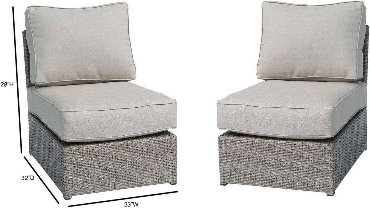 Armless Patio Chair With Cushions by Couch.com