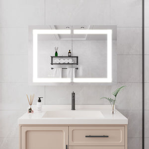 Medicine Cabinet With LED Vanity Mirror, Anti-Fog, Waterproof, Dimmable With Touch Switch by Couch.com
