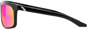 100% Hakan Sunglasses - Black - Purple Mirror 61036-001-72
