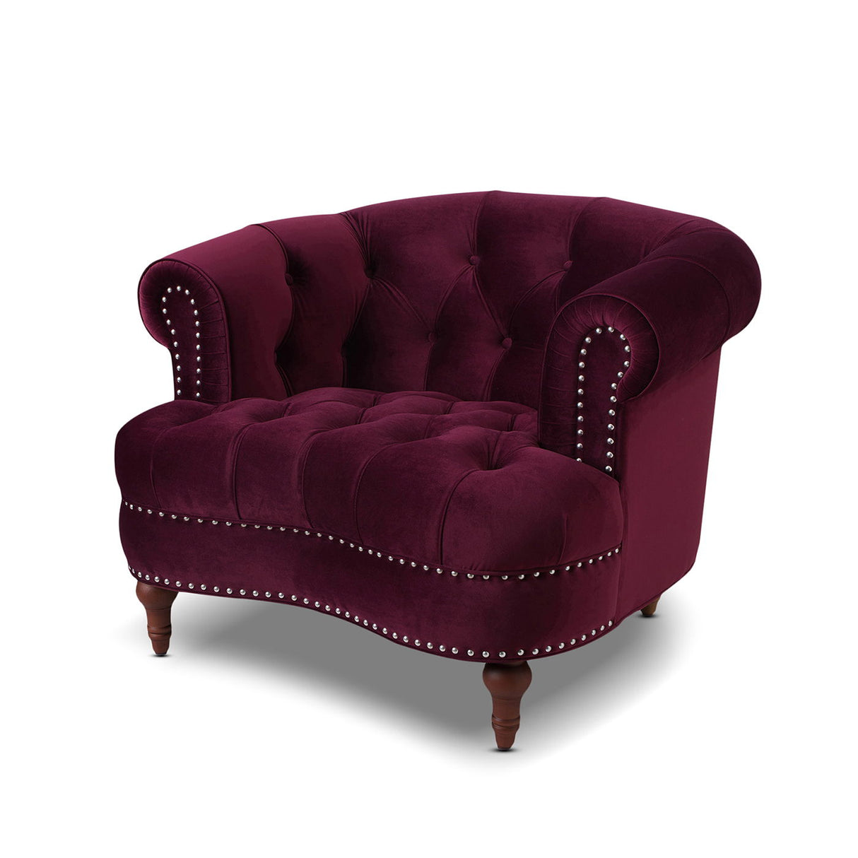 La Rosa - Victorian Tufted Upholstered Accent Chair by Couch.com