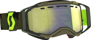 SCOTT Prospect Snow Cross Goggle - Khaki Green/Neon Yellow - Enhancer Yellow Chrome 272846-7701335