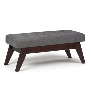 Draper - Upholstered Mid Century Tufted Ottoman Bench by Couch.com