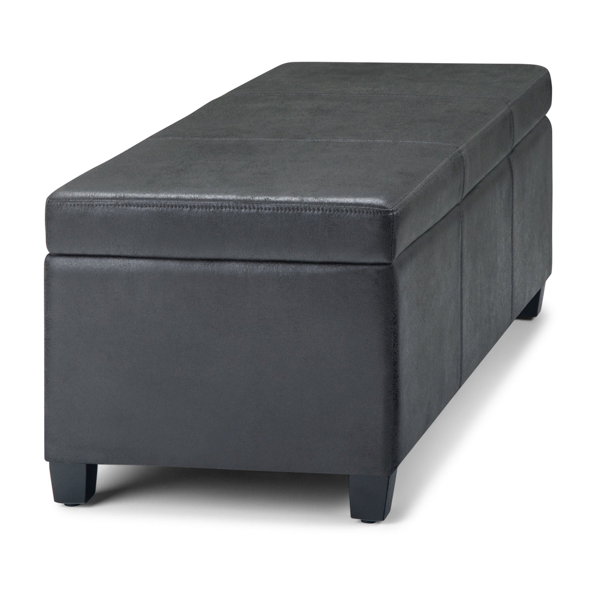 Avalon - Storage Ottoman Bench - Distressed Black by Couch.com