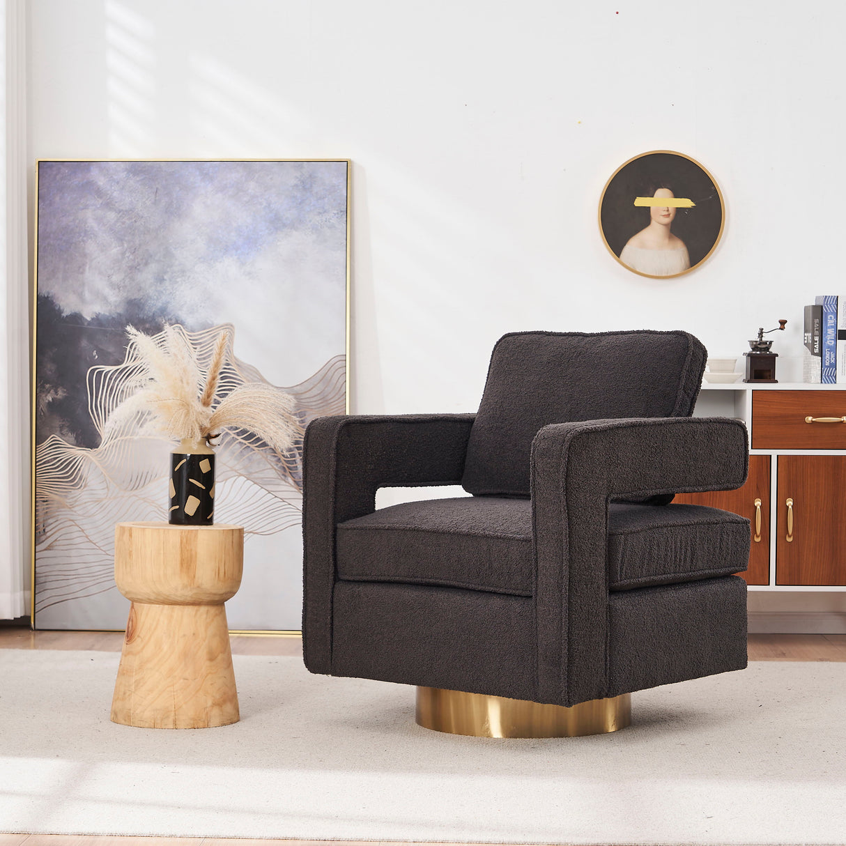 Swivel Barrel Chair 360 Degree Swivel Club Modern Accent Single Sofa Chair by Couch.com