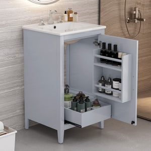 Modern Bathroom Vanity With Sink, Functional Drawer, Soft- Closing Door by Couch.com