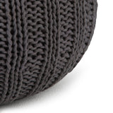 Shelby - Handcrafted Hand Knit Round Pouf by Couch.com
