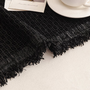 Textured Woven Modern Sofa Cover, Natural Blend Decorative Couch Throw Blanket