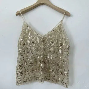 Women's Embroidered Sequin Beaded Sling