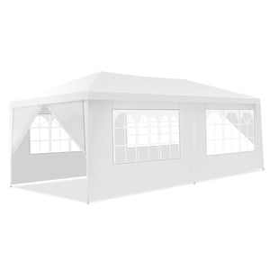 10 x 20 Feet 6 Sidewalls Canopy Tent with Carry Bag-White by DirectDeals