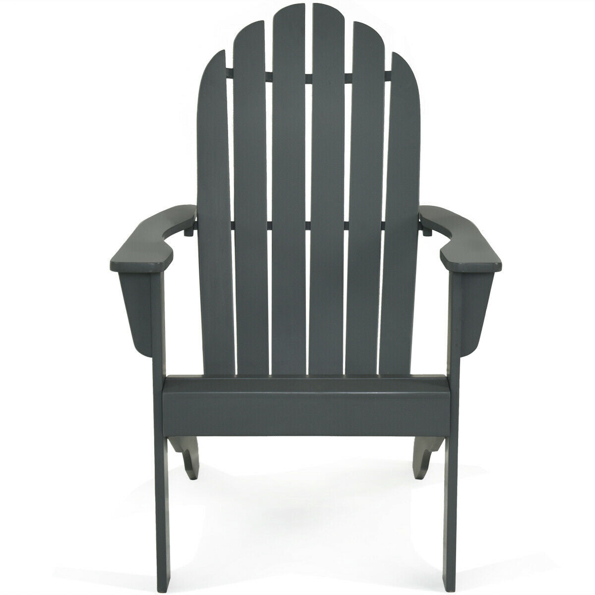 Acacia Wood Outdoor Adirondack Chair with Ergonomic Design-Natural