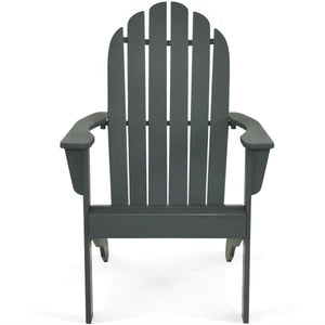 Acacia Wood Outdoor Adirondack Chair with Ergonomic Design-Natural