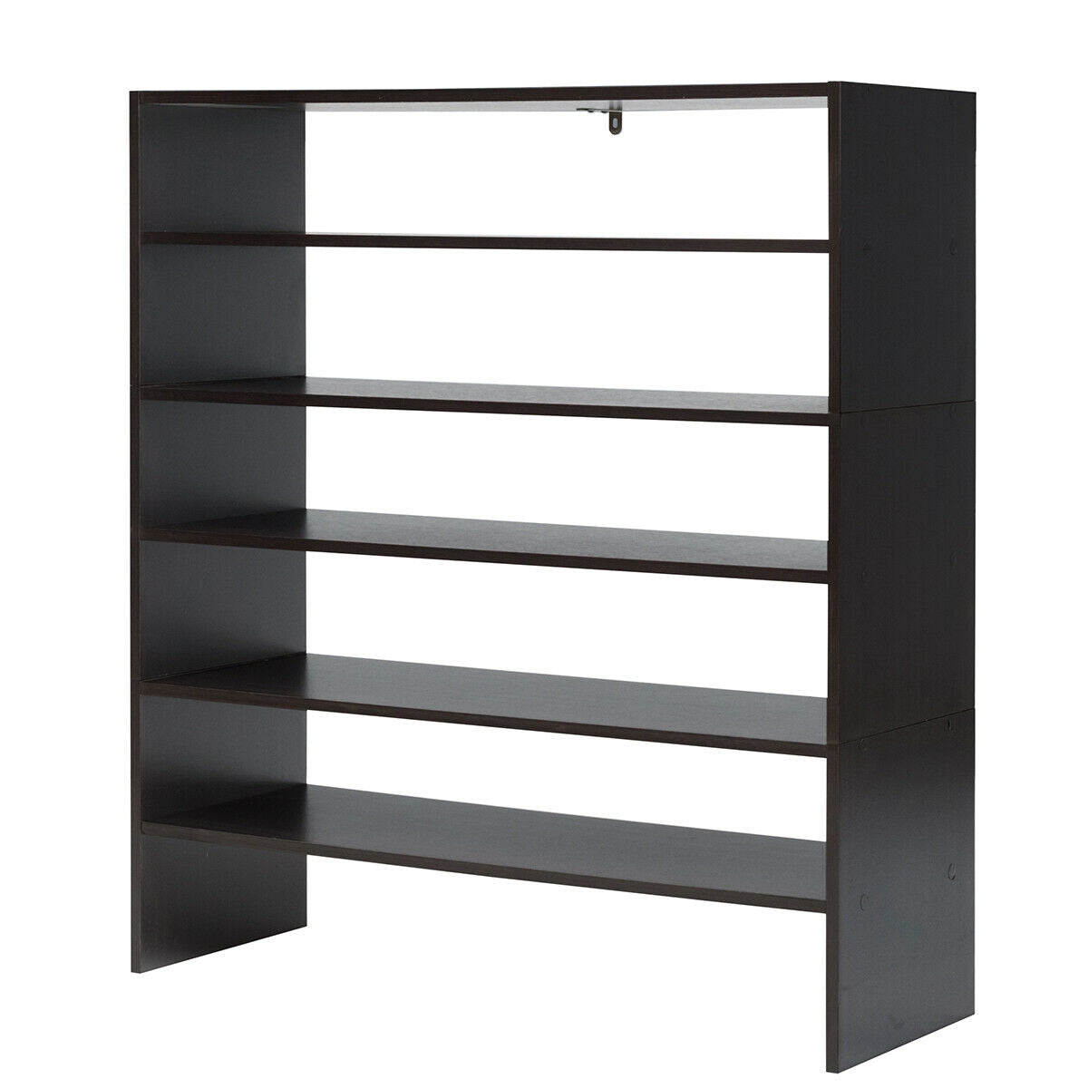 3 Pieces 31-Inch Stackable Multi-Shape Shoe Rack-White