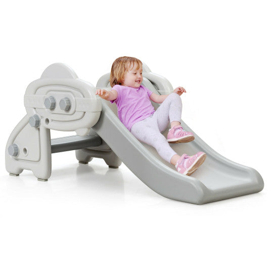 Freestanding Baby Mini Play Climber Slide Set with HDPE anf Anti-Slip Foot Pads-Blue