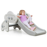 Freestanding Baby Mini Play Climber Slide Set with HDPE anf Anti-Slip Foot Pads-Blue